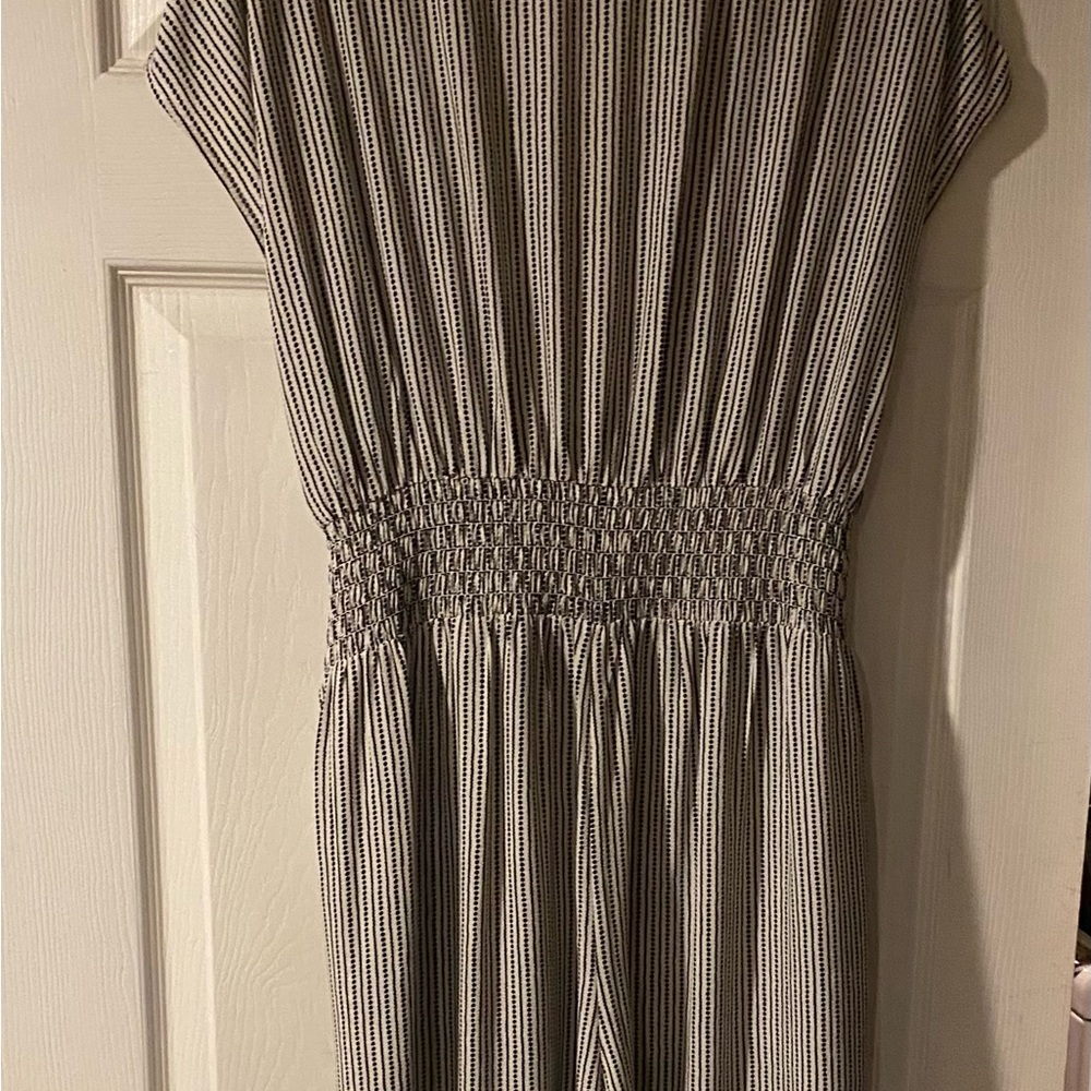 Max Studio Black and White Striped Jumpsuit - Picture 9 of 10